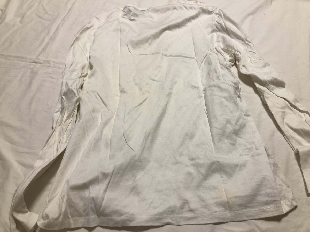 # Burberry LONDON Burberry men's check long sleeve T shirt long T LL size cotton 100% three . association *