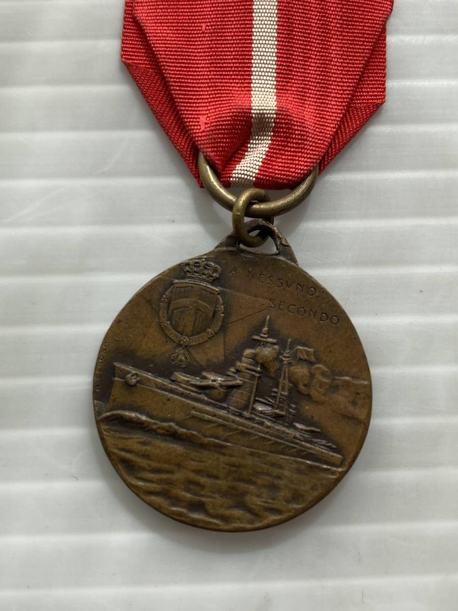 戦艦コンテ・ディ・カブール 進水記念メダル イタリア海軍 竣工 軍艦 造船 艦これ_画像1