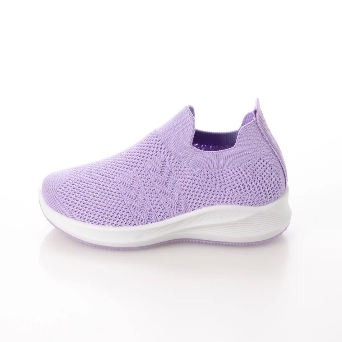 [ новый товар не использовался ]22918 Kids вязаный спортивные туфли лиловый 17.0cm фиолетовый 