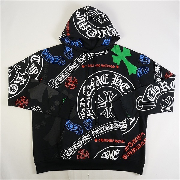 CHROME HEARTS クロム・ハーツ STENCIL HOODIE パーカー 黒 Size 【L