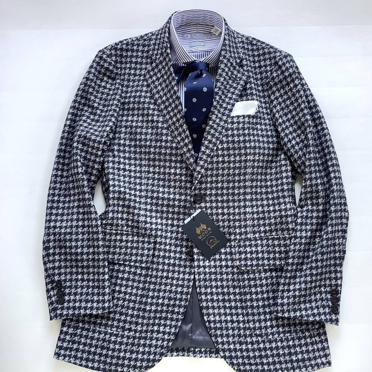 春めく大人ジャケ MOON×KOMATSU 千鳥格子 LL 新品 テーラード 春めく大人ジャケ MOON×KOMATSU 千鳥格子 LL 新品 テーラード