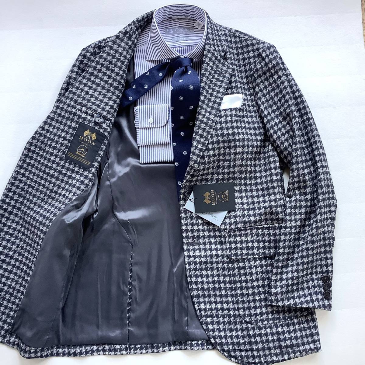 春めく大人ジャケ MOON×KOMATSU 千鳥格子 LL 新品 テーラード 春めく大人ジャケ MOON×KOMATSU 千鳥格子 LL 新品 テーラード