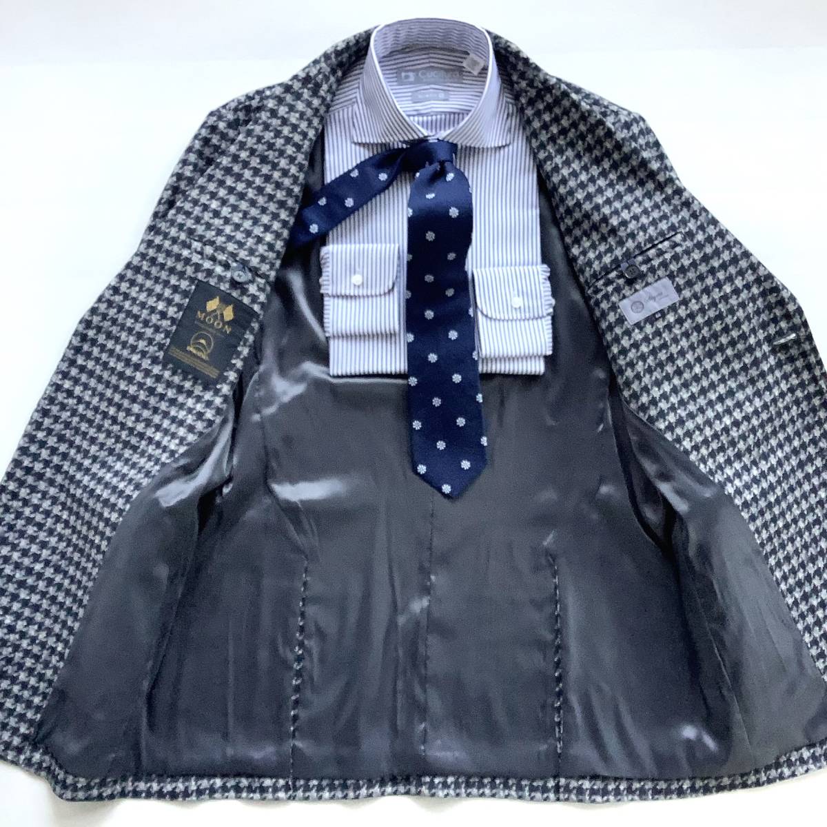 春めく大人ジャケ MOON×KOMATSU 千鳥格子 LL 新品 テーラード 春めく大人ジャケ MOON×KOMATSU 千鳥格子 LL 新品 テーラード