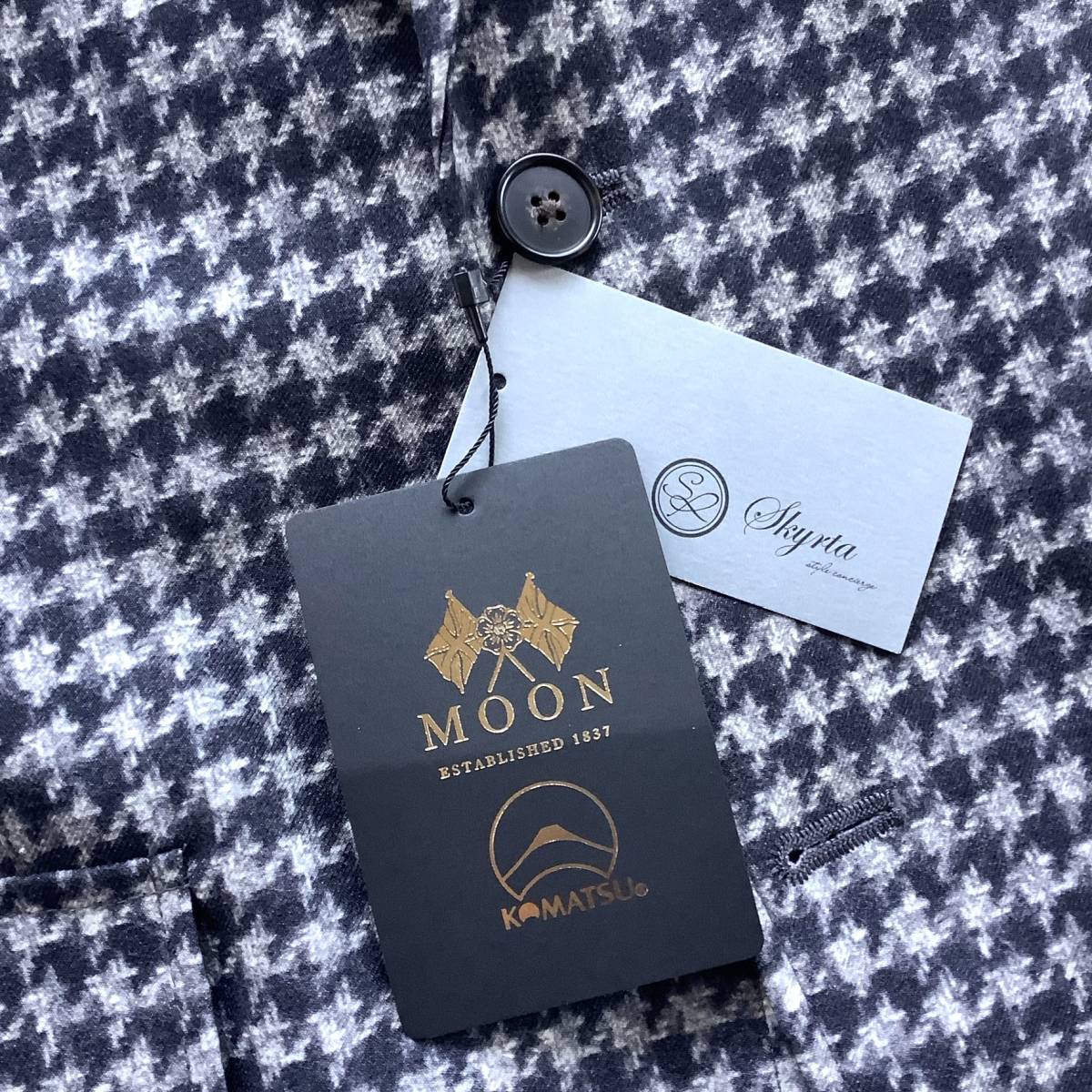 春めく大人ジャケ MOON×KOMATSU 千鳥格子 LL 新品 テーラード 春めく大人ジャケ MOON×KOMATSU 千鳥格子 LL 新品 テーラード