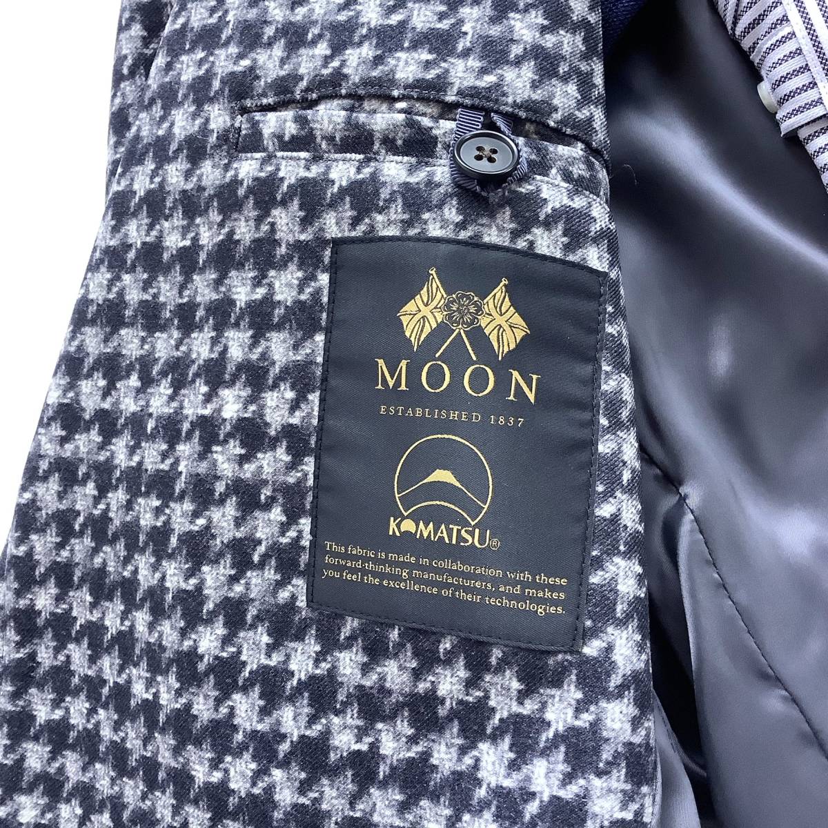 春めく大人ジャケ MOON×KOMATSU 千鳥格子 LL 新品 テーラード 春めく大人ジャケ MOON×KOMATSU 千鳥格子 LL 新品 テーラード