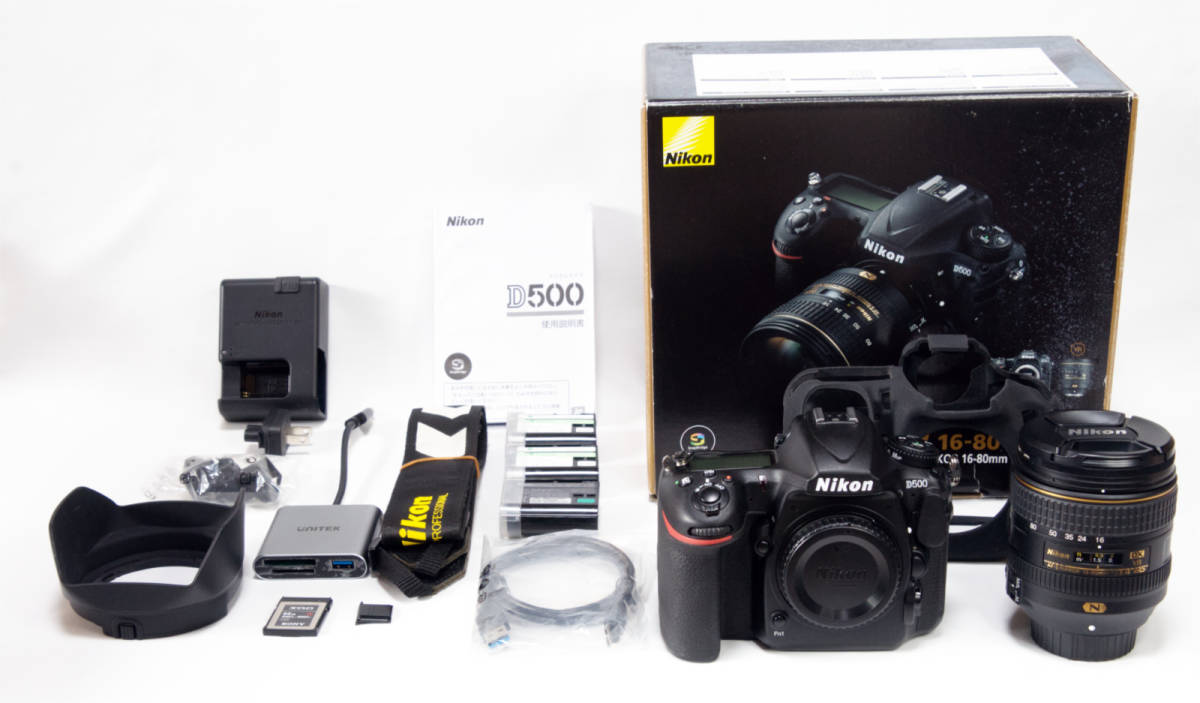 美品】Nikon D500 レンズキット AF-S DX NIKKOR 16-80/2.8-4E ED VR