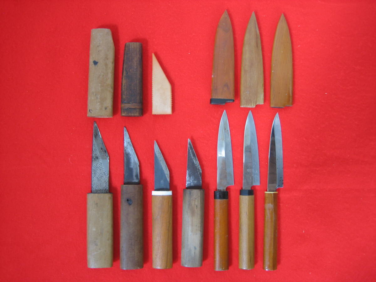 アウトドア用品　　小刀　４本　　ステンレスナイフ　３本　　　17.5～21.5ｃｍ程　　【委託品】