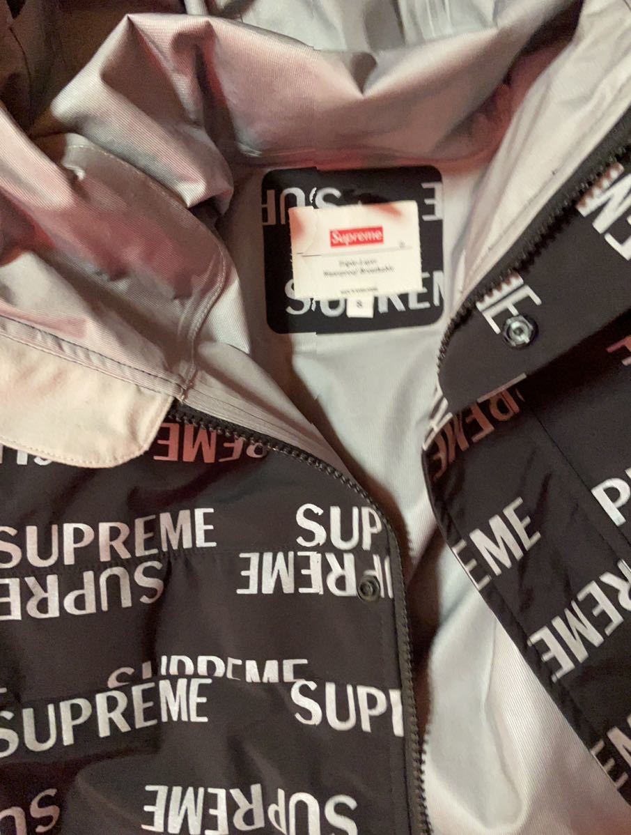 Supreme 3M Reflective Repeat Taped Seam Jacket シュプリーム マウンテンパーカー Sサイズ ブラック_画像3