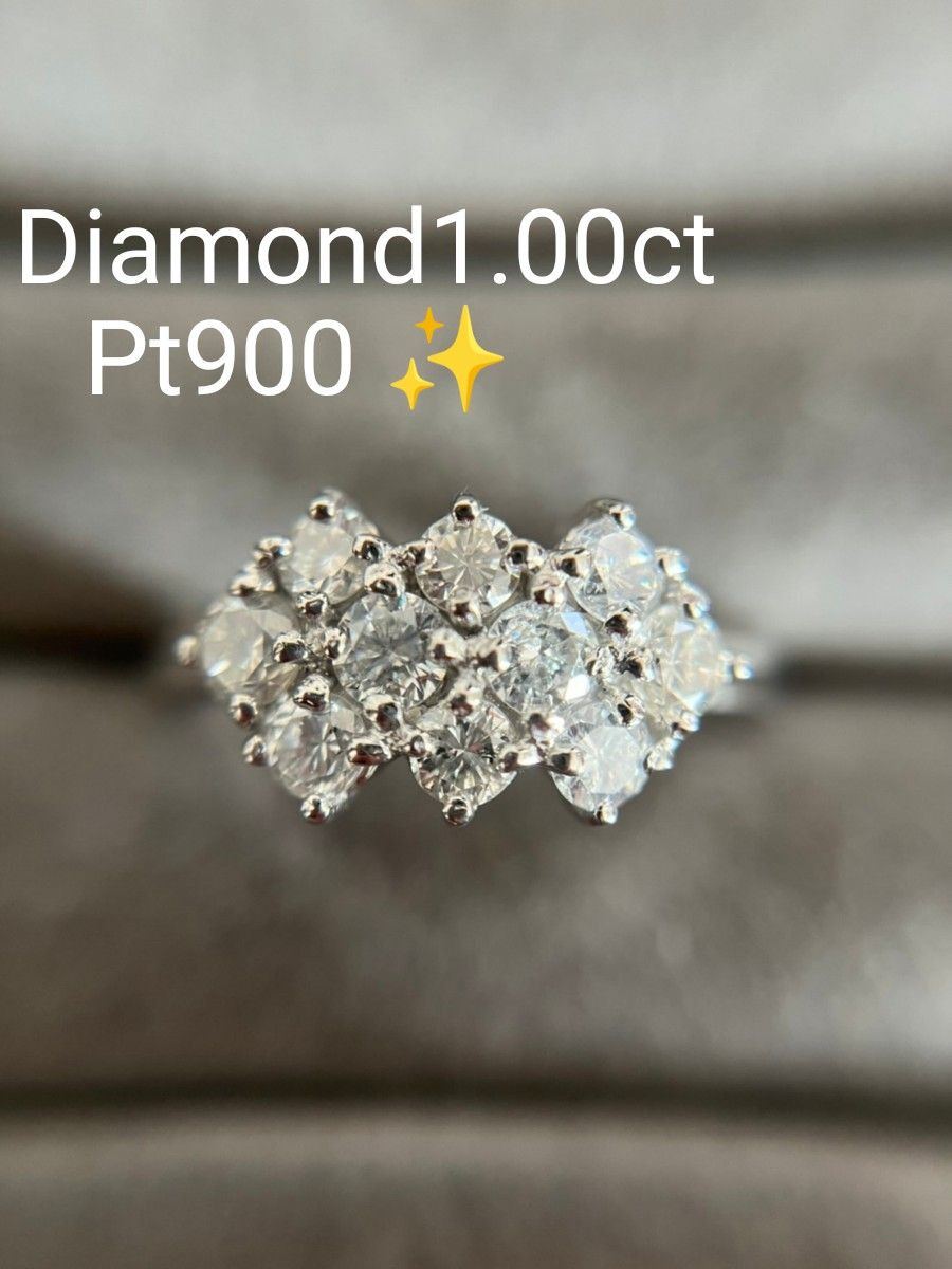 送料無料（沖縄配送） 1.00ct ダイヤモンド pt900プラチナリング