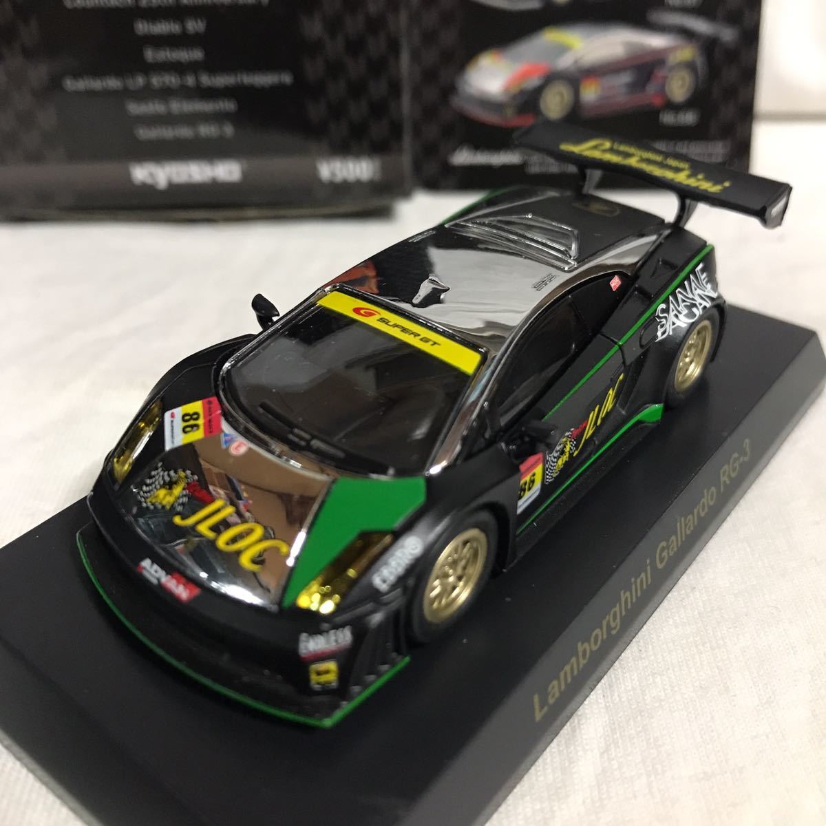 京商 1/64 JLOC ランボルギーニ ガヤルド RG-3 #86 山西 康司/関口 雄飛　スーパーGT 2010 GT300クラス_画像2