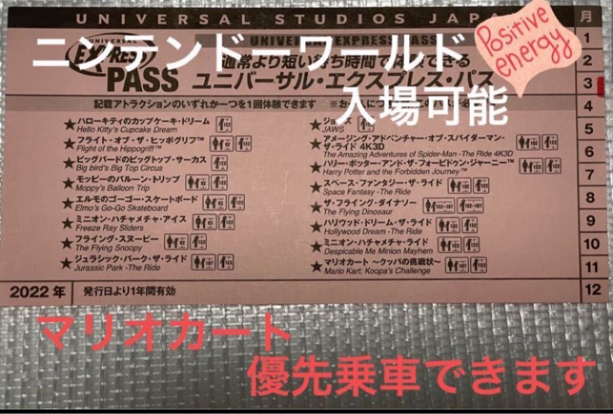 USJ ユニバーサル・エクスプレス・パス ニンテンドーワールド 優先入場