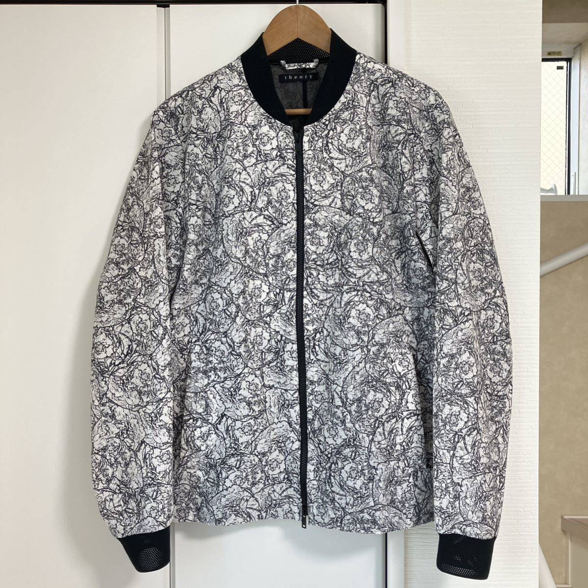 【美品・送料無料】theory セオリー メンズ ブルゾン ウィンドブレーカー Mサイズ 春夏用 MA-1 ブルゾンジャケット