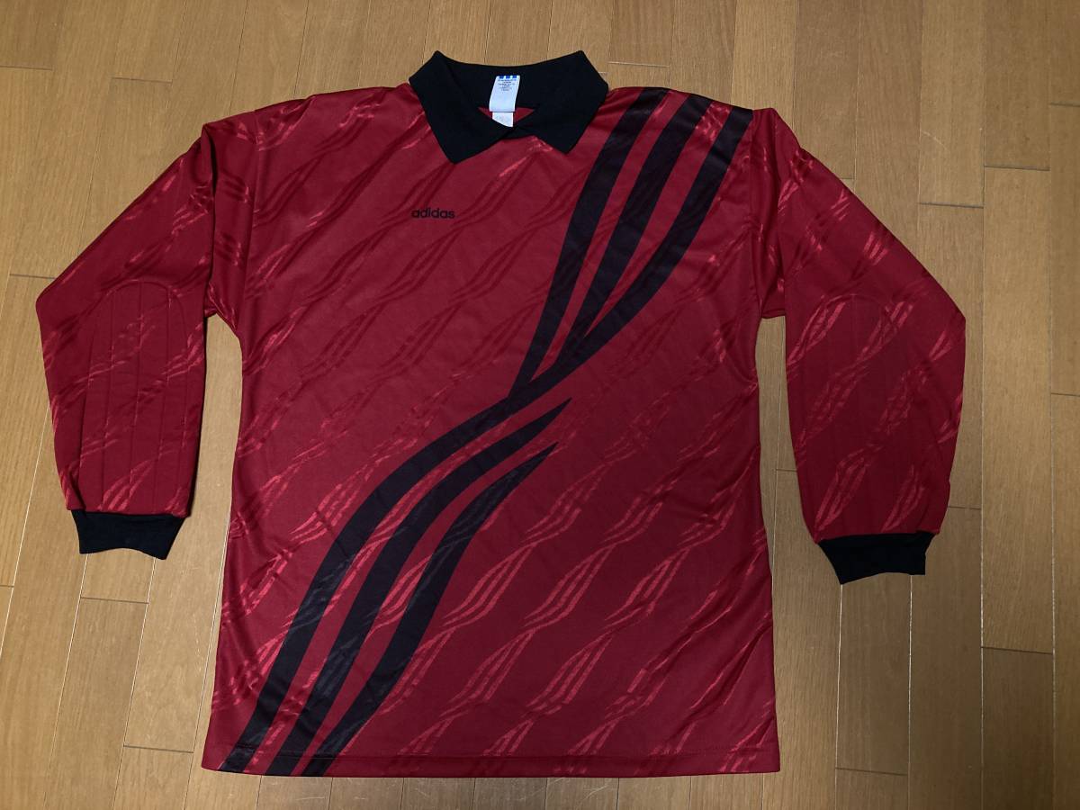 * прекрасный б/у редкость ~90s Vintage adidas Adidas футбол голкипер длинный рукав форма USA производства L Old OLD