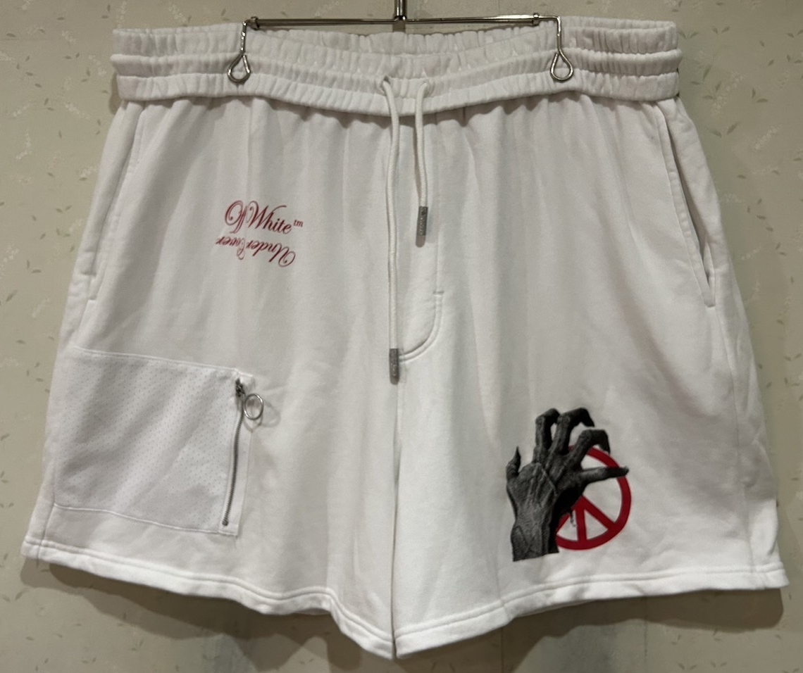 ＊オフホワイト Off-White×アンダーカバー UNDERCOVER スウェット ショートパンツ 大きいサイズ XXL　　　　 BJBC.D_画像1