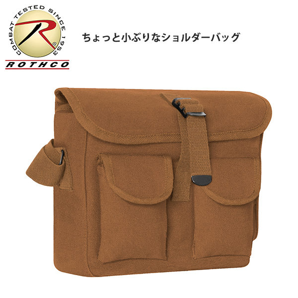 [送料260円]ROTHCO 新品 ちょっと小ぶりな キャンバス地 ショルダーバッグ (コヨーテ) 無地 スリングバッグ クロス ボディ ワンショルダー_画像1