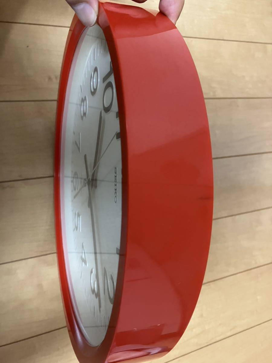 SEIKO 掛け時計 赤 昭和レトロ ミッドセンチュリー スペース SEIKO 掛け時計 赤 昭和レトロ ミッドセンチュリー スペース