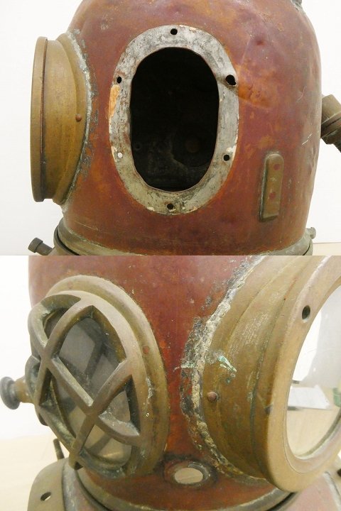 0A). вода шлем . вода для retro Vintage дайвинг шлем общая длина 41cm полная масса примерно 14kg украшение украшение произведение искусства дисплей и т.п.!!