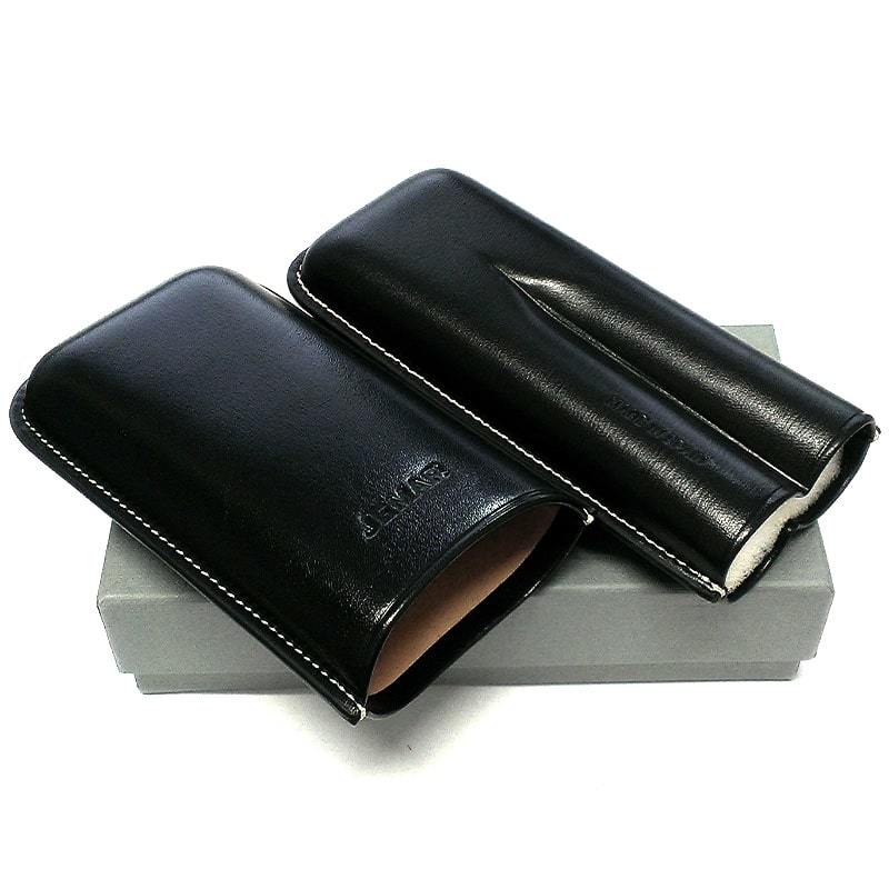  leaf volume case JEMAR cigar case smooth black 2 ps for original leather Spain made cow leather black smoking . cigarettes leather high class stylish quiet cigarettes 