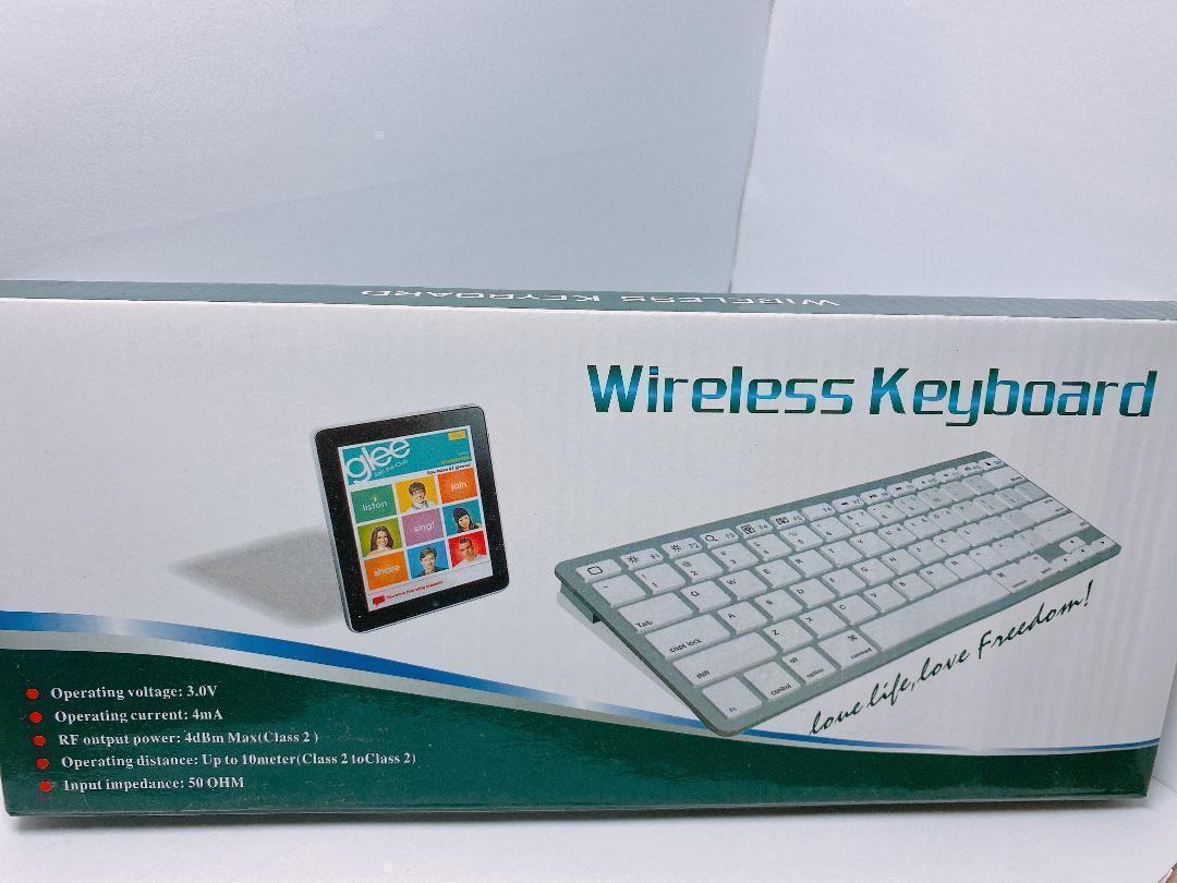 ワイヤレスキーボード　Bluetoothキーボード　白　超薄型　Windows
