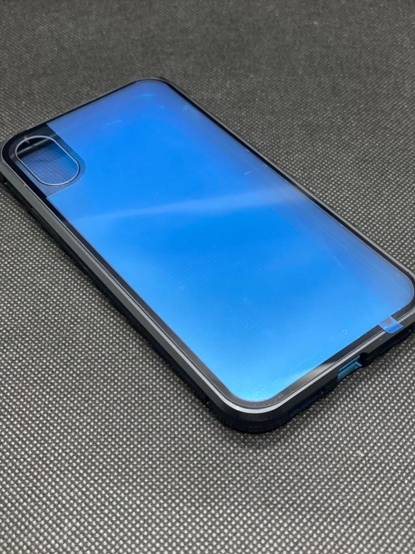 【新品】iPhoneケース 両面ガード ガラスケース iPhonexs用カバー クリアガラスケース バンパーケース