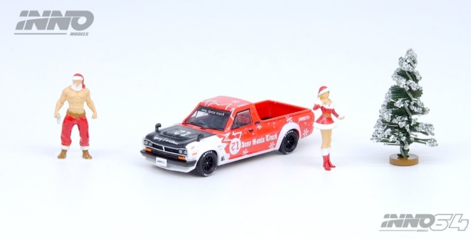 即決！ INNO Models イノモデル 1/64 Nissan サニートラック ハコトラ 21 Inno Santa Truck 2021 X`Mas Special Edtion 新品・未開封品_画像2