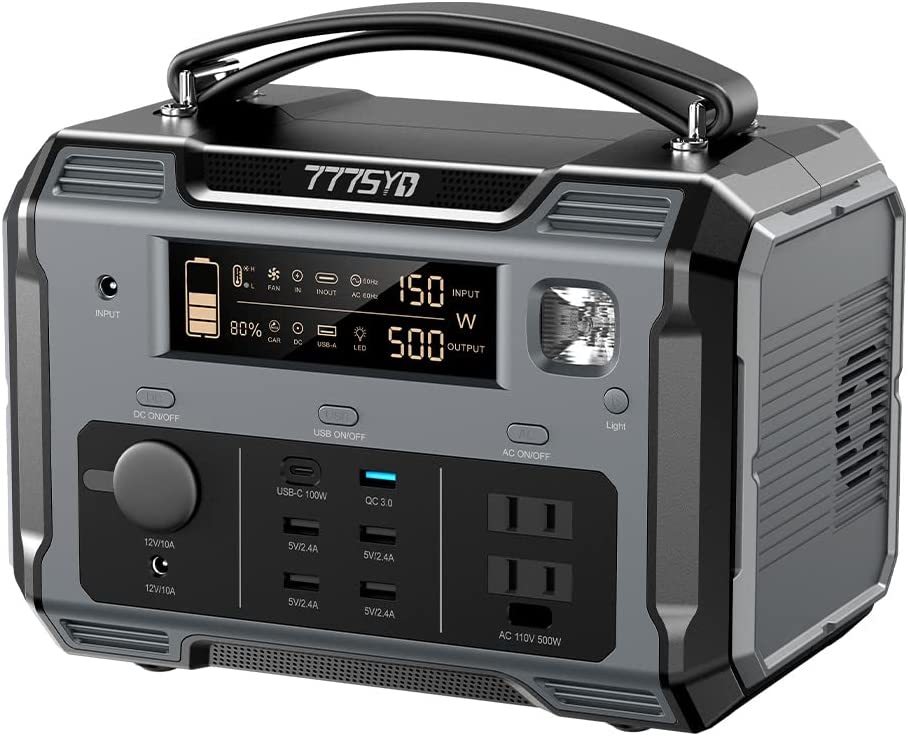 アウトドア2022年商品ポータブル電源大容量484Wh/500W ポータブル