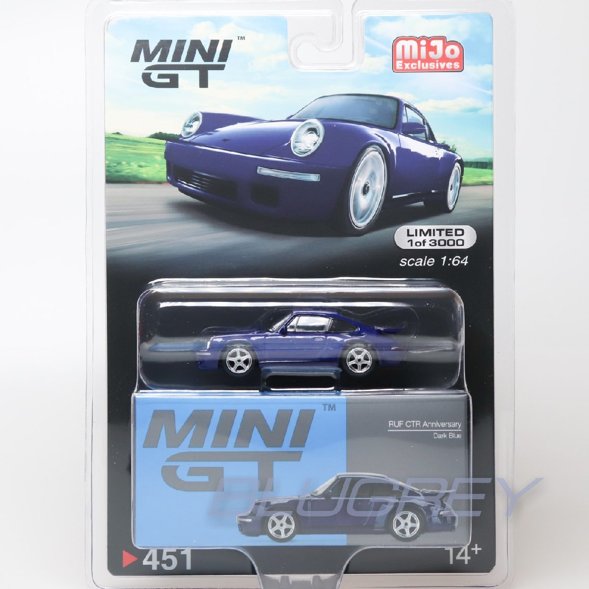 MINI GT 1/64 ルーフ RUF CTR アニバーサリー ダークブルー LHD ミニカー MGT00451-MJ_画像6