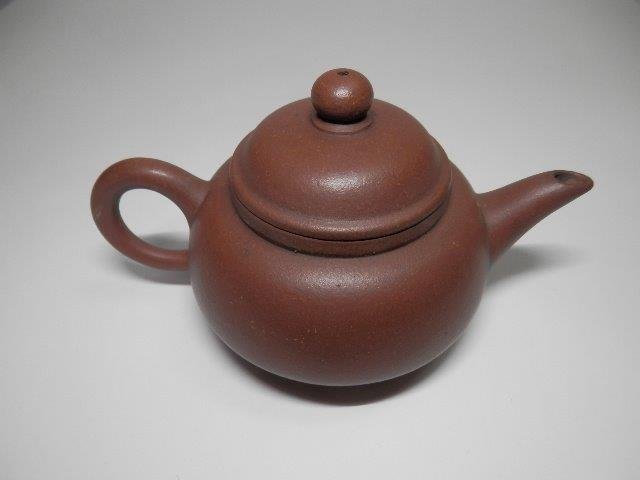 墨縁斎景堂製 内側溝入 朱泥 急須 検索 唐物 紫砂 茶壷 煎茶 0314V3G