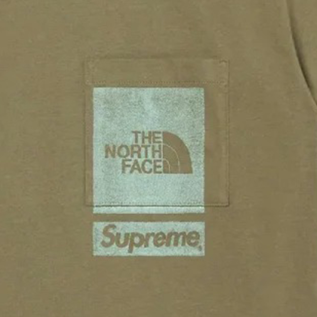 1887　Supreme The North Face Printed Pocket Tee Olive L / シュプリーム ノースフェイス プリンテッド ポケット Tee オリーブ L　2023SS_画像2