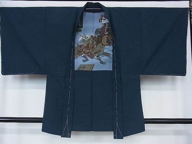 花美人□男性 髭紬 アンサンブル 褐返色 逸品 未使用 fe2233 一般