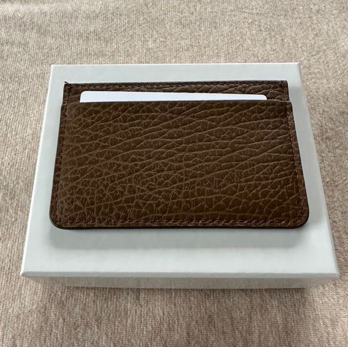 新品 メゾン マルジェラ 4ステッチ レザー カードケース 財布 ブラウン