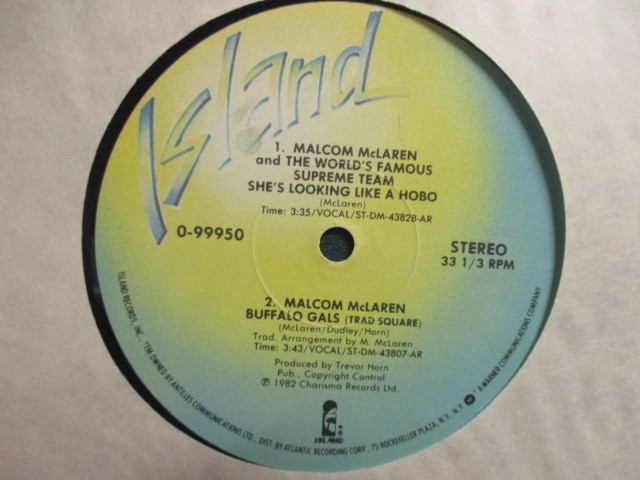 Malcolm McLaren ： Buffalo Gals Scratch Ver. 12'' c/w She's Looking Like A Hobo (( Old School Old Skool オールドスクール_画像3