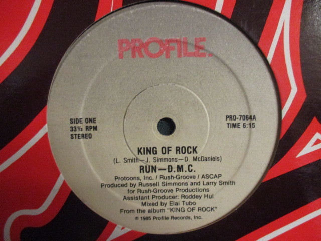 Run DMC ： King Of Rock 12'' (( D.M.C. / Old School Skool オールドスクール Breakdance Breakin' ブレイクダンス ブレイキン_画像2