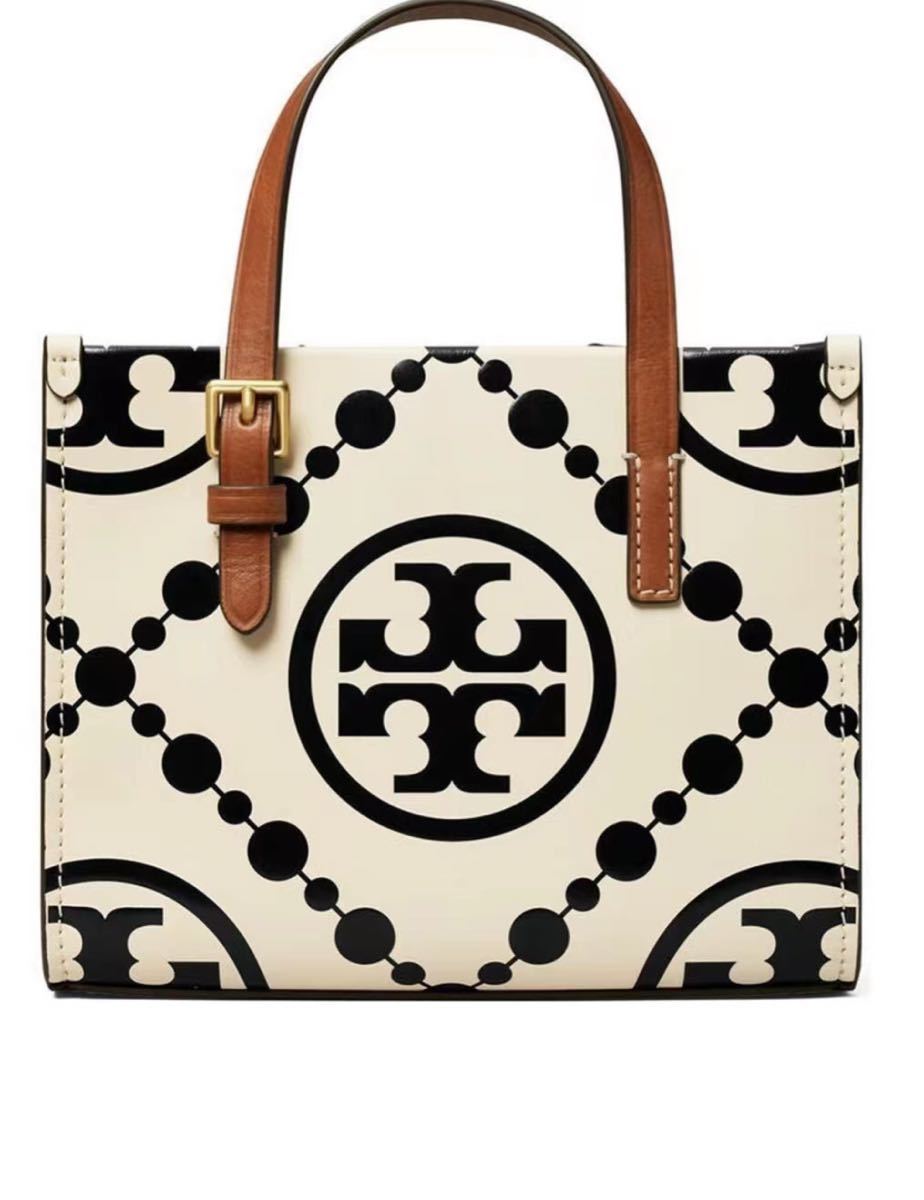 トリーバーチ TORY BURCH MINI T MONOGRAM CONTRAST EMBOSSED SQUARE