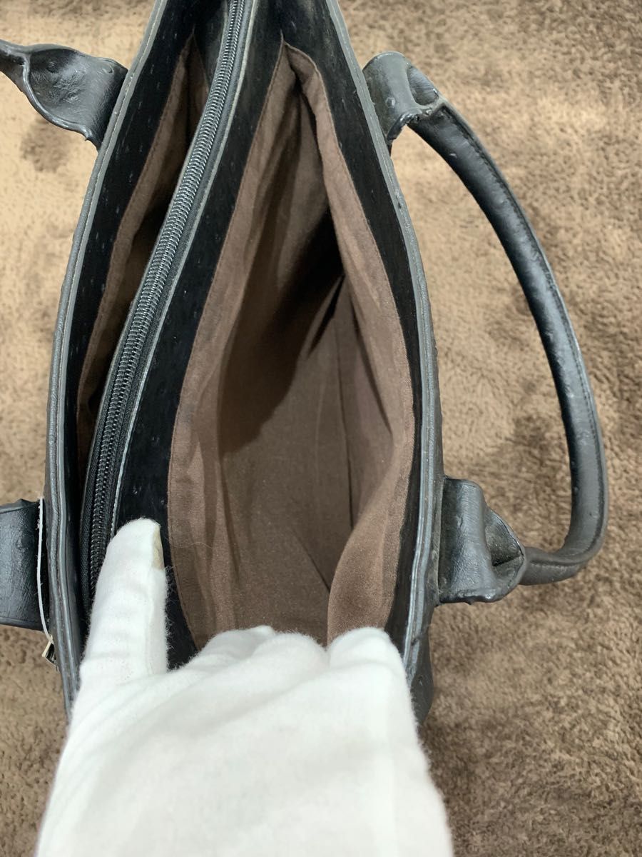 未使用 訳あり】 VANI ヴァニ ハンドバッグ オーストリッチ 型 未使用 訳あり】 VANI ヴァニ ハンドバッグ オーストリッチ 型