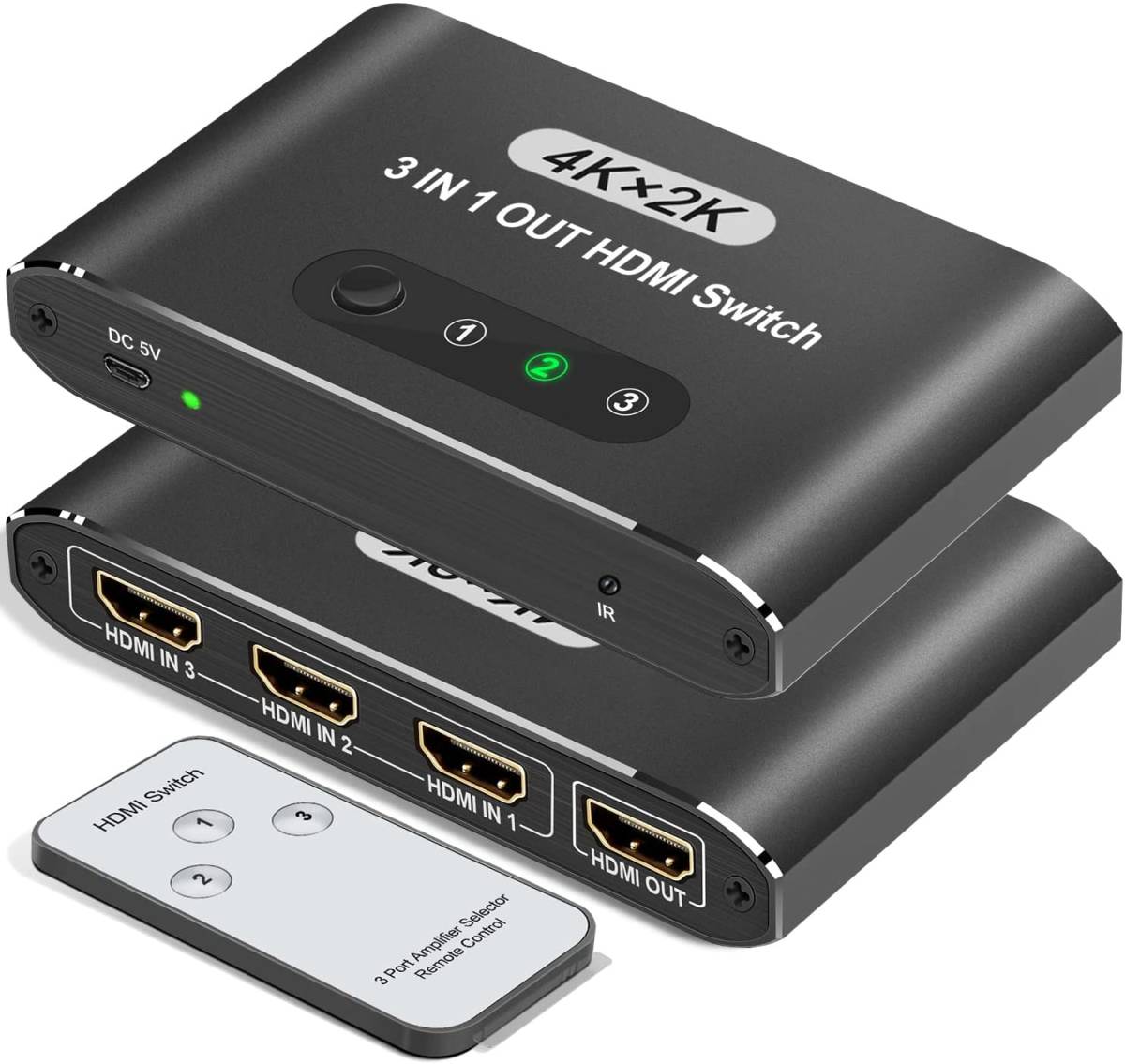 HDMI switch 3 input 1 output HDMI selector HDMI distributor [4Kx2K stability version & remote control attaching ]