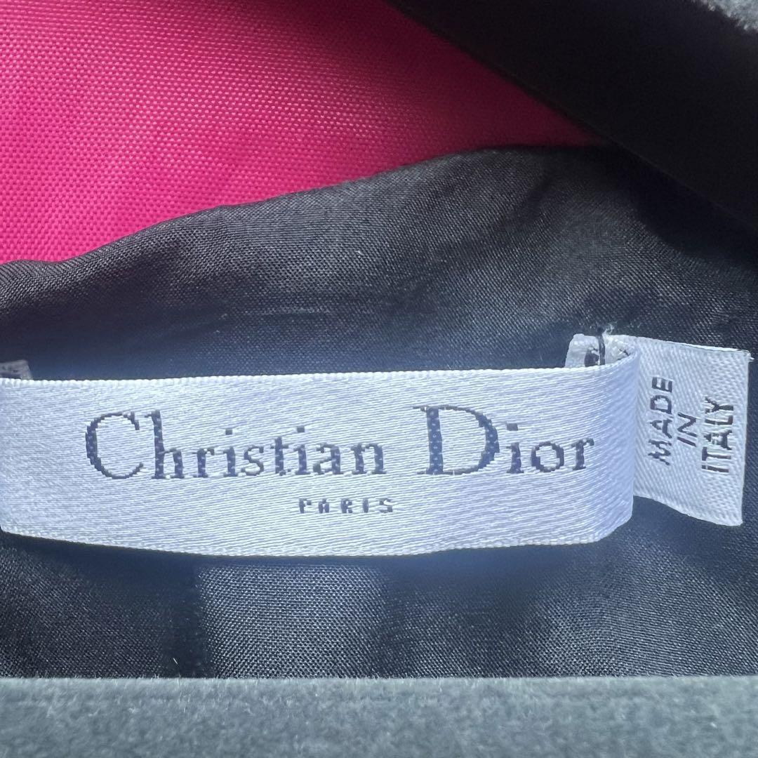 美品】Christian Dior ロングワンピース ブラック 半袖 L クリスチャン