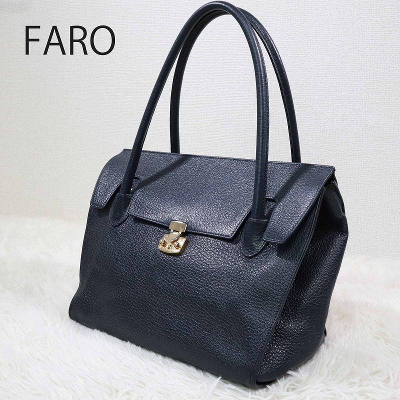 最旬ダウン FARO ファーロ ゴールド金具 A4収納可能 シボレザー 高級品