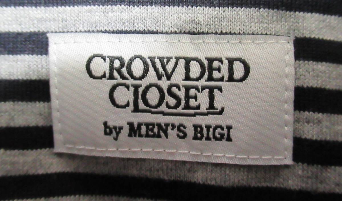 CROWDED CLOSET/クラウデッドクローゼット◎シャツ ホリゾンタル ストライプ カット地 MEN'S BIGI メンズビギ_画像5