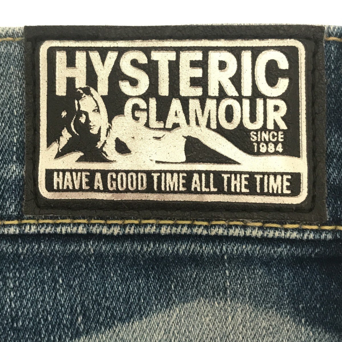 HYSTERIC GLAMOUR Hysteric Glamour [lay0906R] TB обработка S Denim высокий laiz узкие брюки 26 джинсы низ женский MR