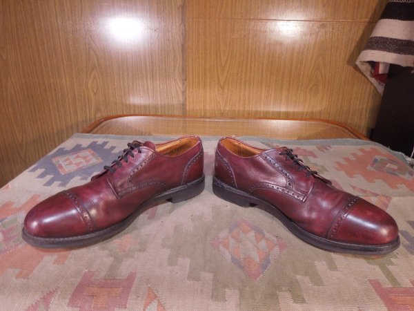 ●Allen Edmonds●ストレートチップ茶US8.5E●26.5cm小窓ロゴの画像1