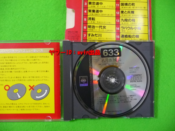 CBSソニー カラオケ 名月赤城山 旅笠道中 裏町人生など全15曲 CD_画像3