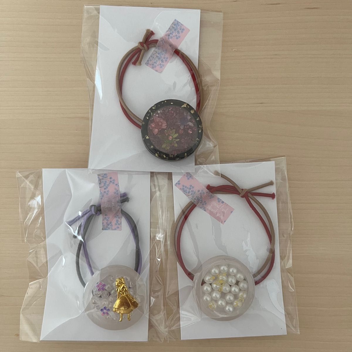 ヘアゴム ハンドメイド レジン ビーズ セット販売
