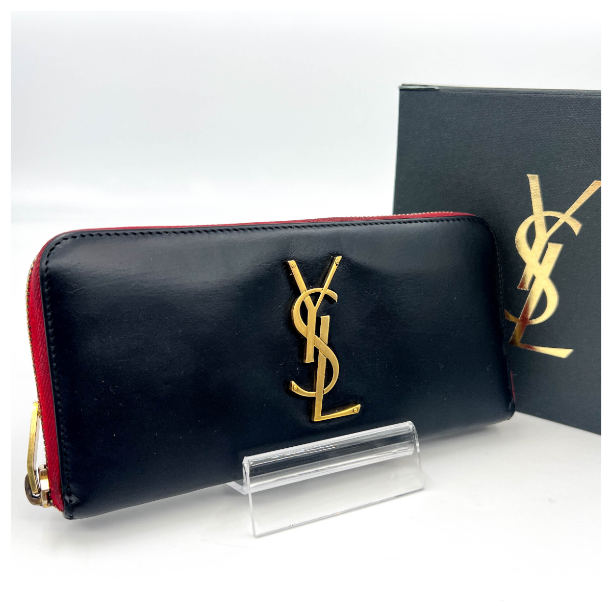 配送員設置 YSL イヴ サンローラン 長財布 白