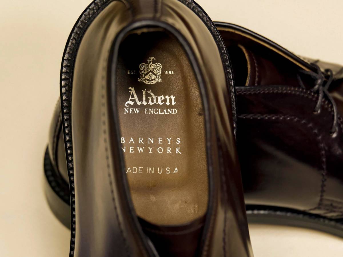 Alden＋バーニーズNY / チャッカブーツ[1339]＊11B/D(29cm) シェルコードバン革＠別注色 バリーラスト ◎着用極わずか ダメージなし 極美品_オールデン&バーニーズNewYorkダブルネーム