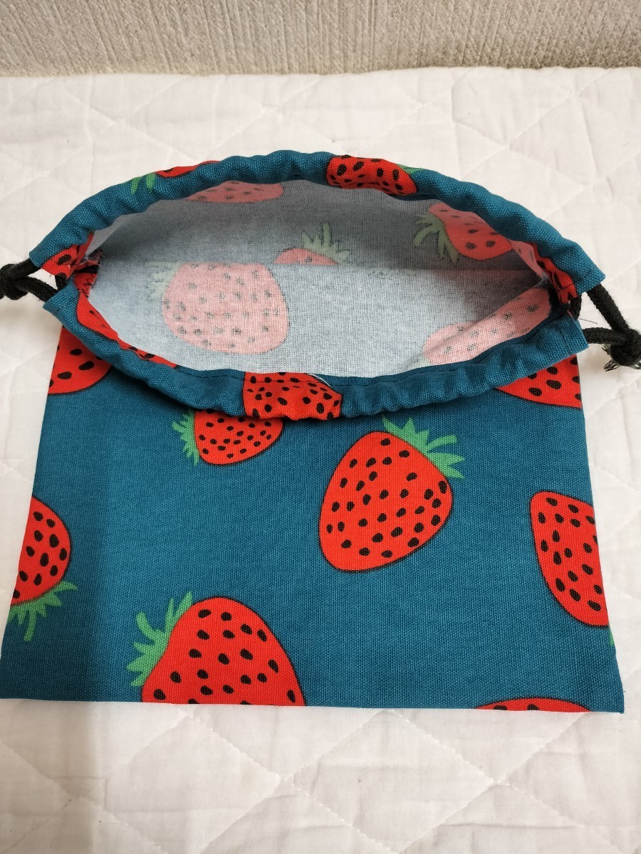  lunch sack glass sack pouch hand made pouch glass inserting strawberry pattern hand made 