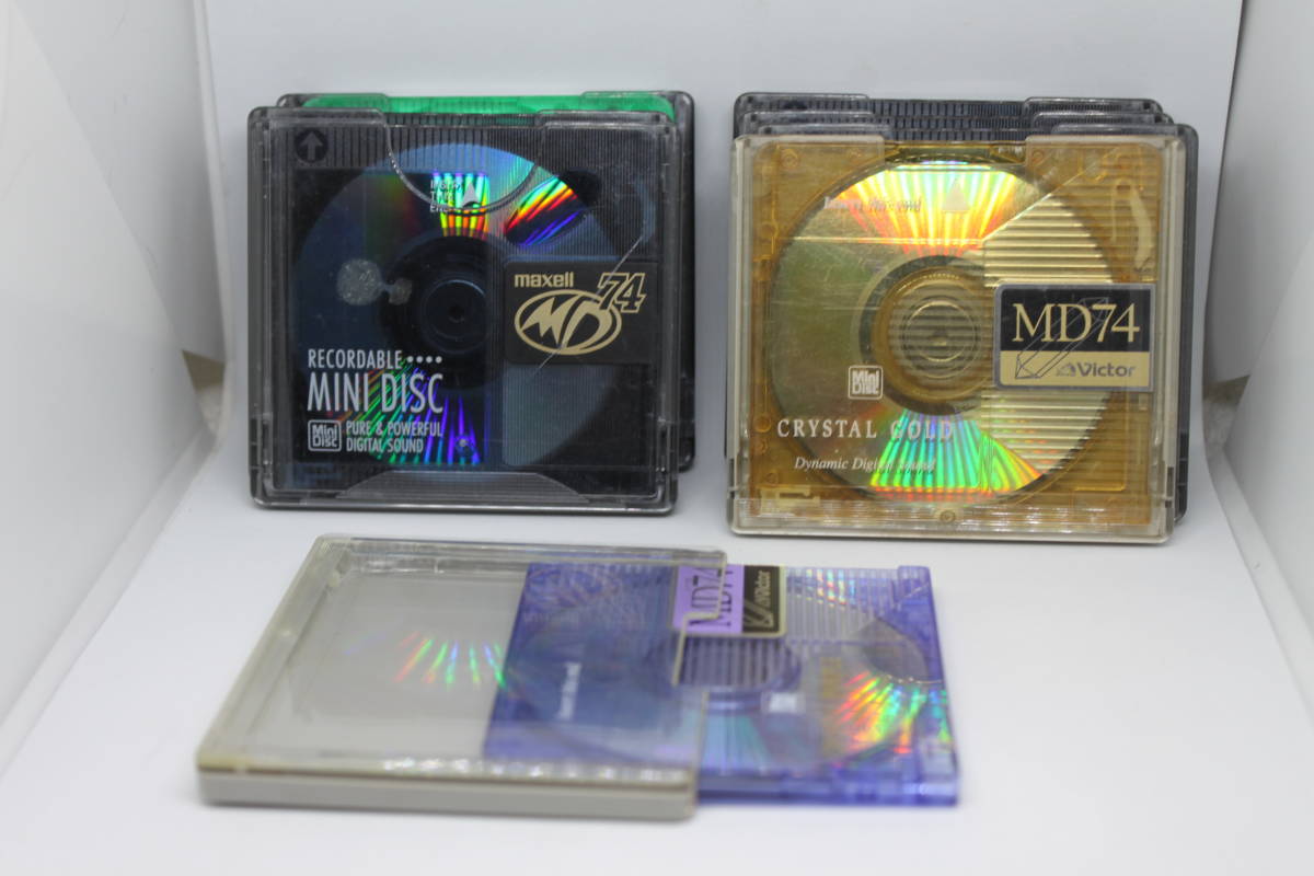 【絶滅危惧・Maxell】MDディスク（ケース付属）Victor Maxell 8枚セット 入手困難 ジャンク品の画像2