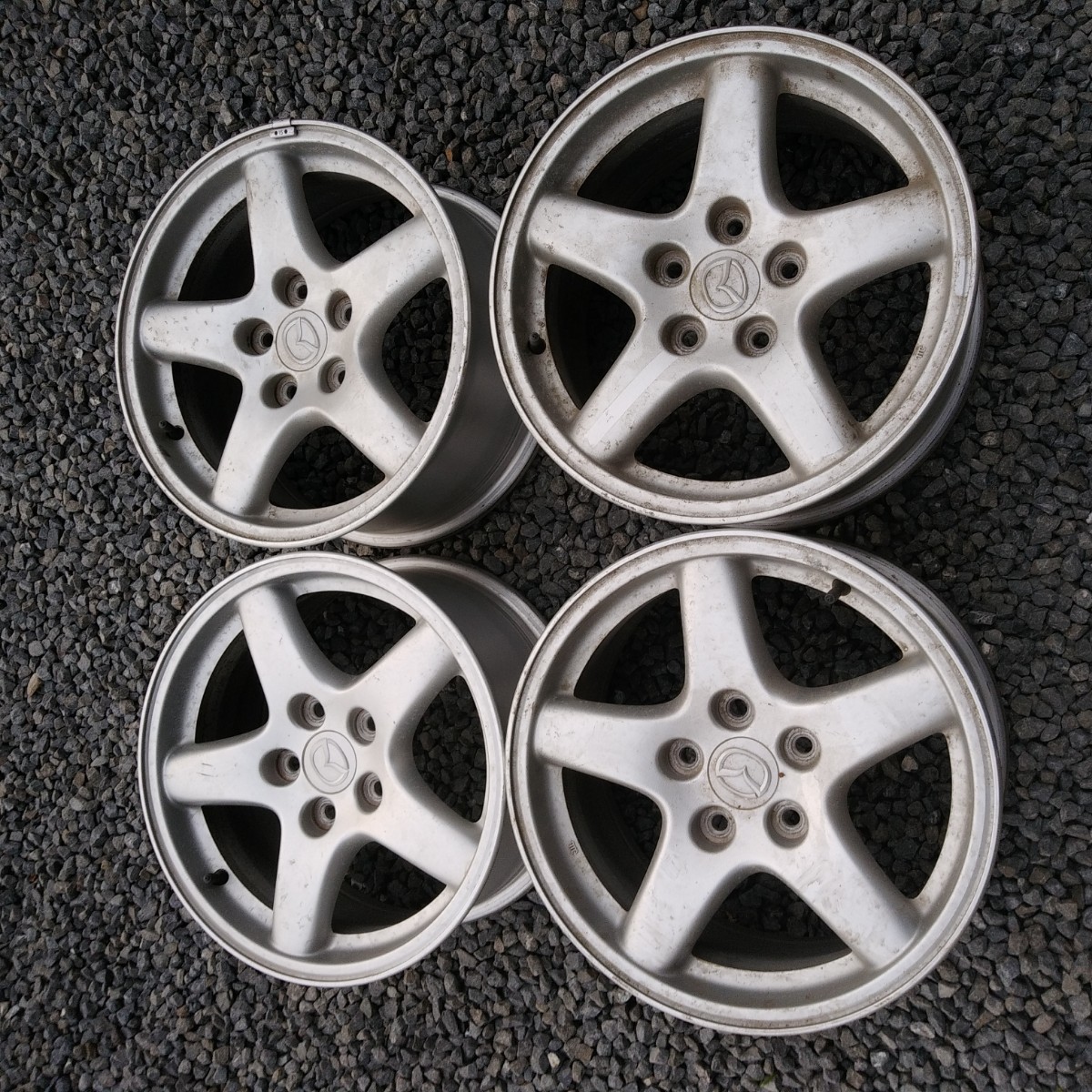 3000円〜 売り切り マツダ純正ホイール RX-7 FD3S ホイール4本 3000円〜 売り切り マツダ純正ホイール RX-7 FD3S ホイール4本