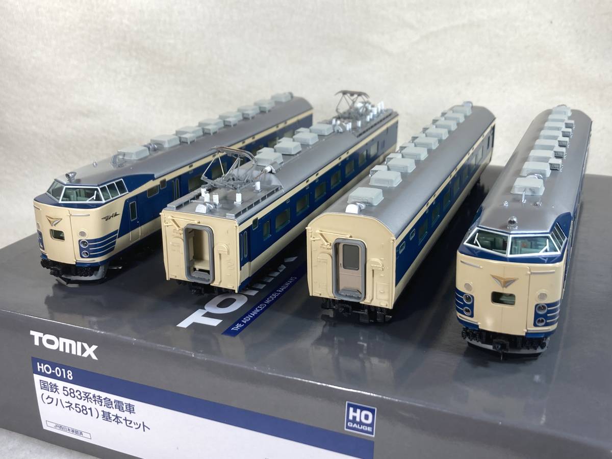 激安/新作 TOMIX HO HO-018 国鉄583系特急電車(クハネ581) 4両基本
