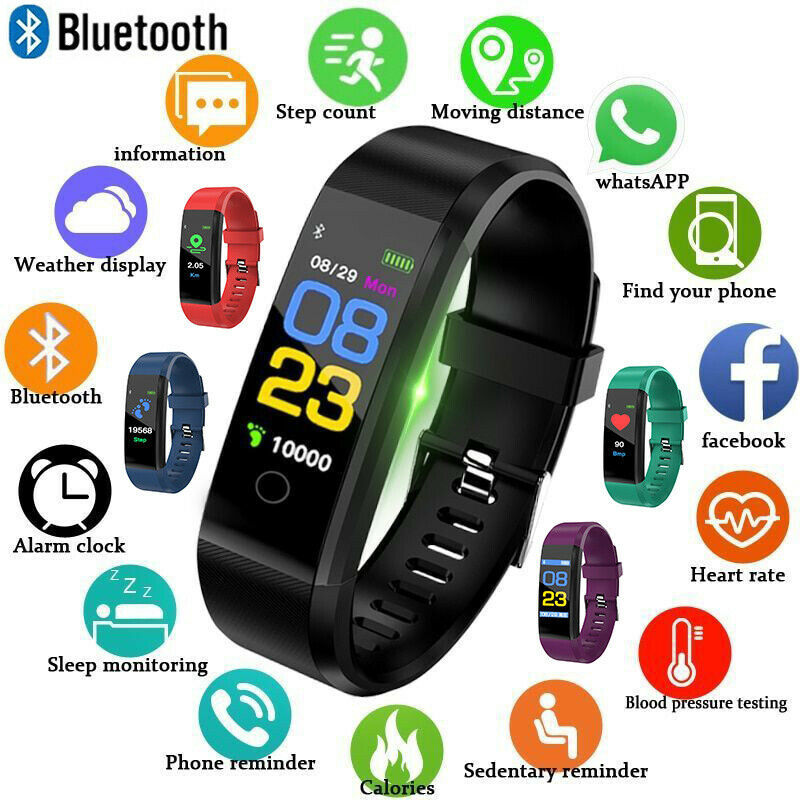  кровяное давление * пульсомер установка *Bluetooth* многофункциональный смарт-часы чёрный черный iPhone Android соответствует Bluetooth спорт часы 